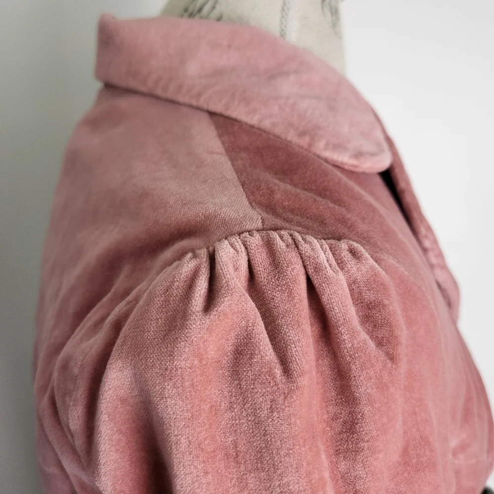 Vintage Pink Velvet Victorian Blazer - Picture 7 of 15